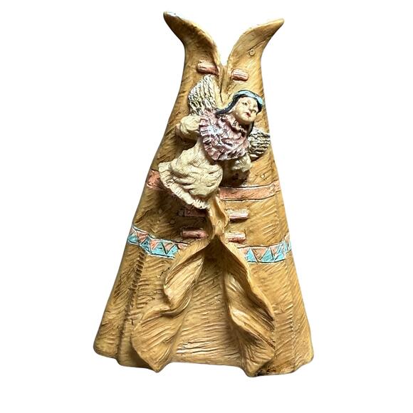 Christmas Nativity Set Native American Scene Resin Vintage Southwestern Folk Art - Picture 11 of 16